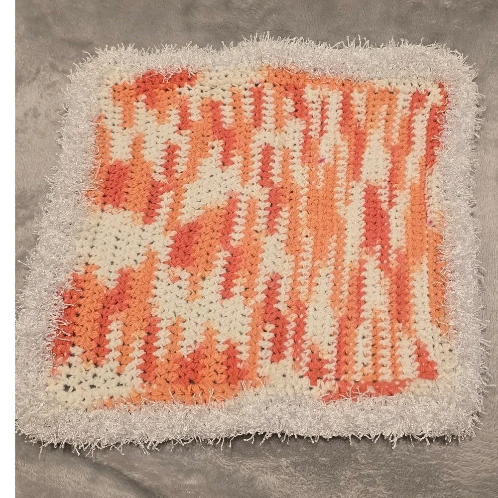Handmade Crochet Washcloths Lot of‎ 20 Cotton Dishcloths Multi Color